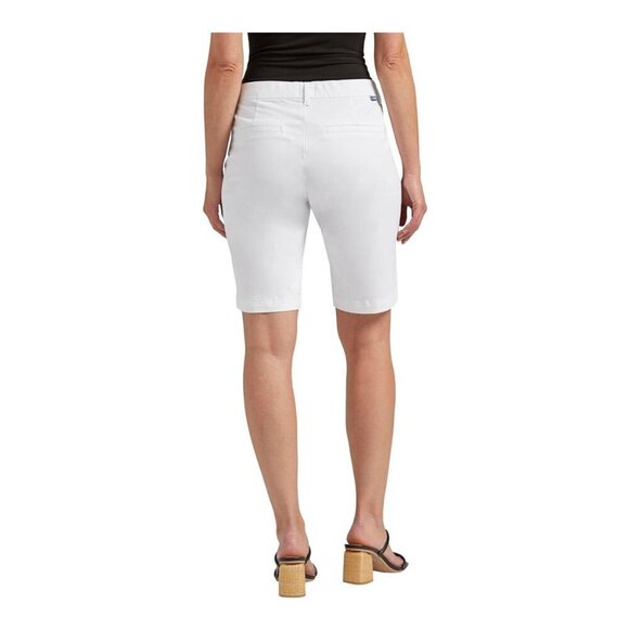 New - Jag Jeans Women's Maddie 10” Pull-on Bermuda Short in White - Picture 3 of 3